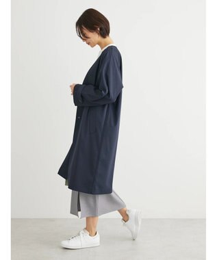 Green Parks 撥水加工　ケア楽着流しコート Navy