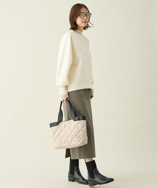 ANY L 【ウエストゴム】ベイカースカート カーキ