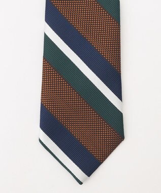 J.PRESS MEN 【JAPANESE SILK FRESCO TIE COLLECTION】マルチストライプ ネクタイ ブラウン系1