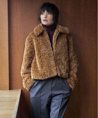 ICB 【CLASSY.1月号掲載・新色追加・洗える】エクストラファインメリノ タートルネックプルオーバー バーガンディ系