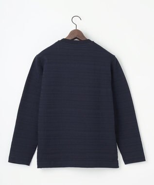 JOSEPH ABBOUD 【キングサイズ・オーガニックコットン使用】リンクスボーダー Tシャツ ネイビー系