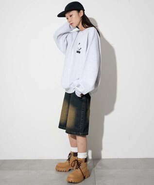 WEGO 【ユニセックス着用ITEM】VISIONゴーストスケータープルオーバー アッシュグレー