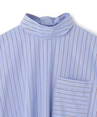 uncrave THOMAS MASON ボウタイブラウス ブルーストライプ