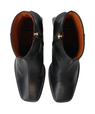 INTER-CHAUSSURES 【ANGEL ALARCON】フレアヒールセンターシームショートブーツ ブラック