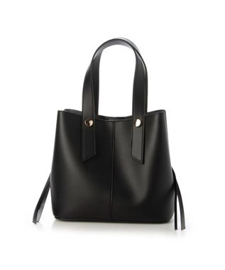 UNBILLION cachecache スタッズポイント両面合皮2wayトートバッグ ブラック