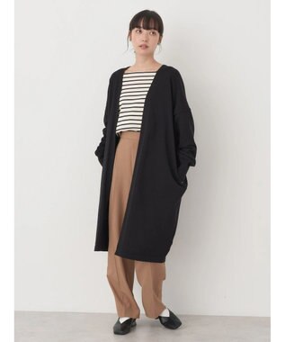 earth music&ecology ニュアンスロングカーディガン Black