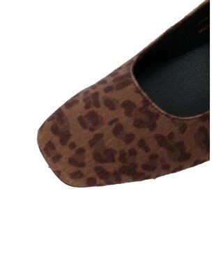 Green Parks ＲＵＰＩＳ．スクエアメリージェーンフラットパンプスII Leopard
