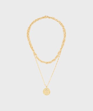 GRACE CONTINENTAL コインダブルネックレス ゴールド