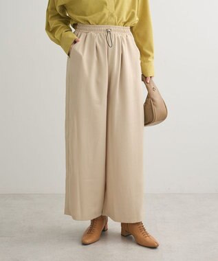 Green Parks つやサテンパンツ Light Beige