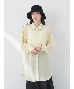 earth music&ecology ウ゛ィンテージボタンシャツ Yellow