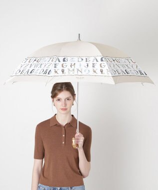 MOONBAT ポール & ジョー (PAUL & JOE ACCESSOIRES) ABC Garden アニマル 長傘 竹手元 ベージュ