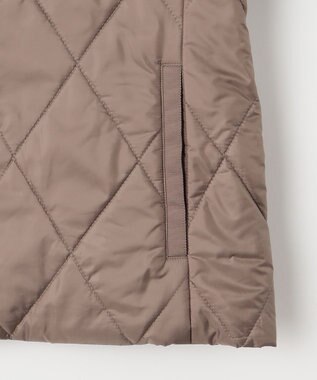 J.PRESS LADIES 【洗える】高密度タフタ キルティング ショート コート ブラウン系