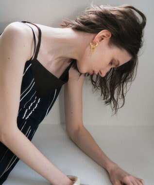 YECCA VECCA チェーンフリンジイヤリング Gold