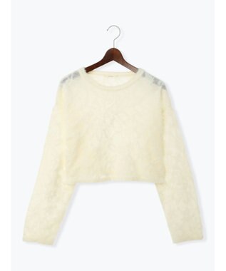 Te chichi 起毛レースニットプルオーバー（セットアップ可）《2025winter catalog item》 オフホワイト