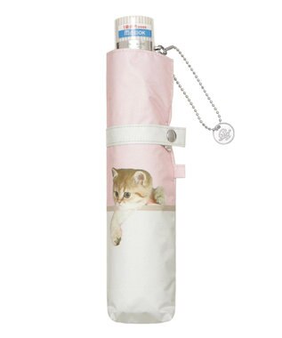 MOONBAT 【軽量】PAUL & JOE 晴雨兼用日傘 折りたたみ傘 スウィンギングヌネット 一級遮光 遮熱 UV ペールピンク