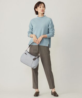 J.PRESS LADIES T/Rアルガンシルク テーパード パンツ ブラウン系