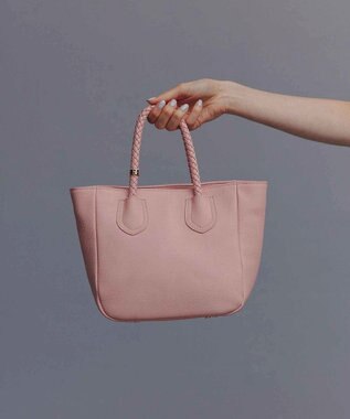 TOPKAPI 【ドラマ着用】【TREASURE TOPKAPI】シュリンクレザー メッシュハンドル ショルダー付き ミニ トート バッグ ピンク