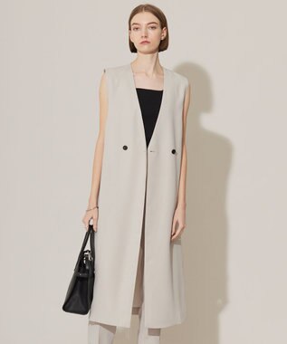 ICB 【接触冷感・UVケア・速乾・洗える】FluidBackSatin ロングジレ トープ系