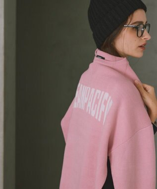 OP／FILA 【ocean pacific】ロゴ入りクルーニット ピンク