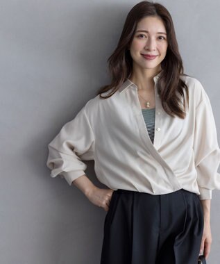 組曲 バウンディングシャーティングカシュクール ブラウス アイボリー系