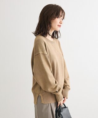 Green Parks ピグメントニットプルオーバー Light Beige