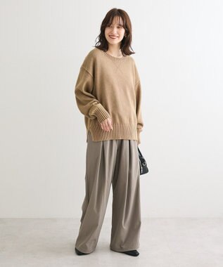 Green Parks ピグメントニットプルオーバー Light Beige