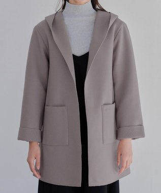 Tiaclasse ダブルフェイスニットロングコート モカ