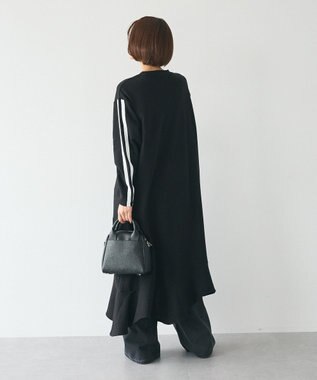 CRAFT STANDARD BOUTIQUE ライン入り裾フリルワンピース Black