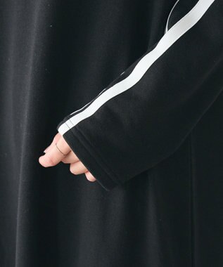 CRAFT STANDARD BOUTIQUE ライン入り裾フリルワンピース Black