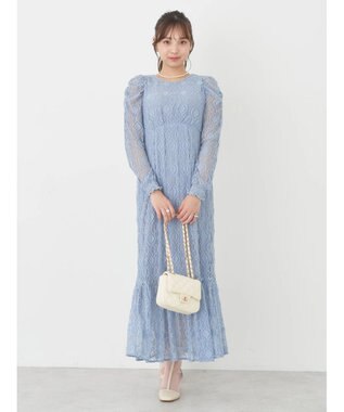 earth music&ecology 総レースワンピース Blue