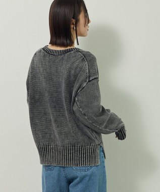 Green Parks ピグメントニットプルオーバー Charcoal Gray