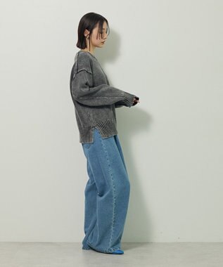 Green Parks ピグメントニットプルオーバー Charcoal Gray