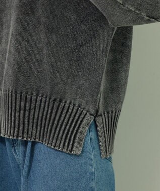 Green Parks ピグメントニットプルオーバー Charcoal Gray