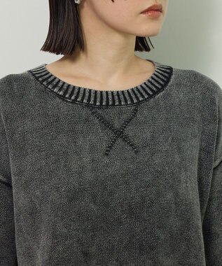 Green Parks ピグメントニットプルオーバー Charcoal Gray