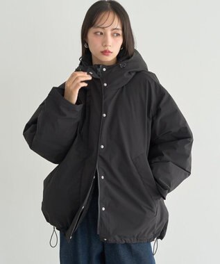 earth music&ecology フーデットパファーコート