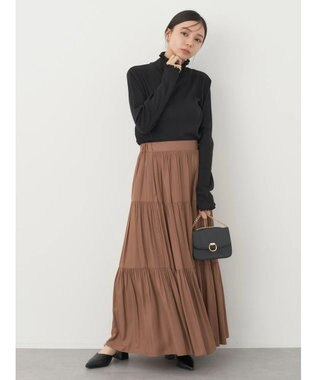 earth music&ecology コットンシアータートルネックプルオーバー Black