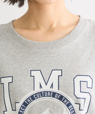 Green Parks ドッキングフレアスリーブロゴチュニック Gray Mixture