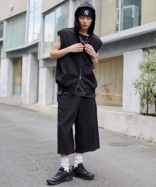 WEGO 【ウエストゴム】バルーンスウェットショーツ ブラック