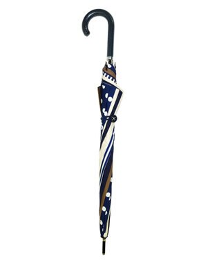 +RING レディース向け プラスリング 長傘 60cm NVY/BGE T1354 紺