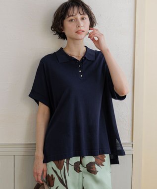 23区 【見上愛さんコラボカラー】リラクシー ポロニット ネイビー系