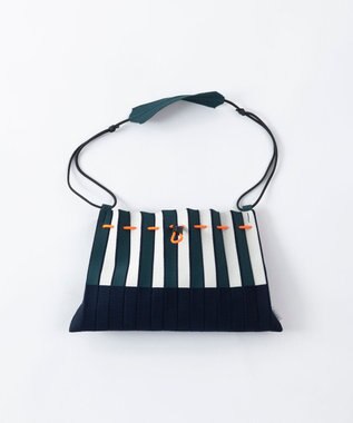TRICOTE プリーツストライプミニバッグ 39NAVY