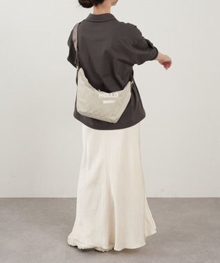 russet ステンシル風プリント ナイロン2WAYミニショルダーバッグ(SF-270) Ecru