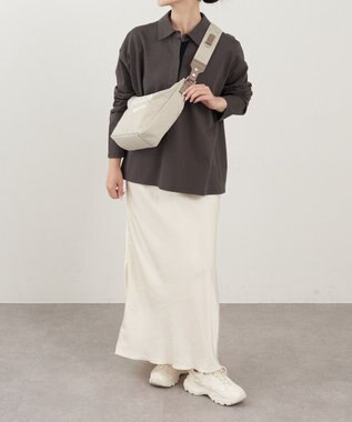 russet ステンシル風プリント ナイロン2WAYミニショルダーバッグ(SF-270) Ecru