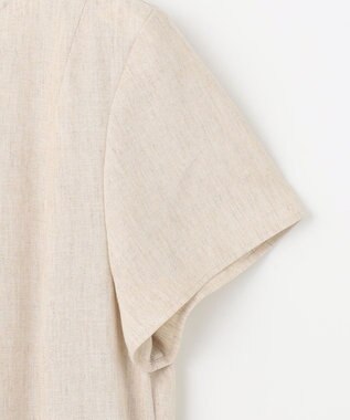 自由区 【カタログ掲載・接触冷感・UVカット・洗える】リネンミックスツィル ワンピース サンド