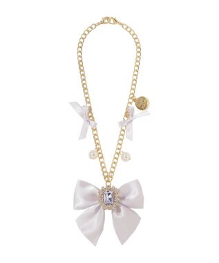 Maison de FLEUR ビジューリボンパールバッグチャーム Lavender