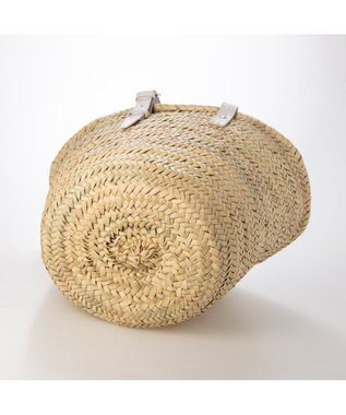 UNBILLION ペルケ perche / モロッコカゴ・牛革・バティック柄ドロストＬ アイボリー