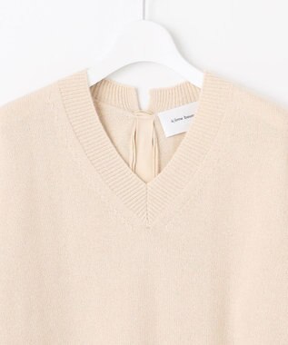 自由区 【カトリエムブーケ】Soyeux touche バックリボンプルオーバーニット エクリュ