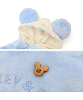 PET PARADISE ディズニー ミッキーマウス フレンズボアパーカー 小型犬 ブルー