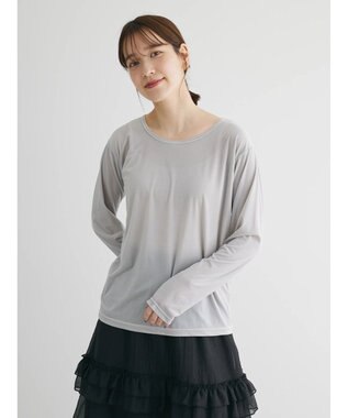 Green Parks クルーネックシアーベロアプルオーバー Gray