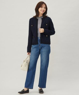 J.PRESS LADIES S 【WEB限定】シアーメローネックインナー カットソー ブラック系1